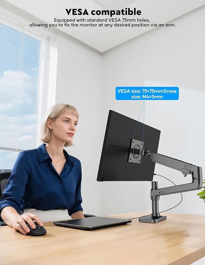 ZSCMALLS Portable Monitor, 15.6" 1080P FHD Laptop Monitor USB-C HDMI Computer Display IPS Second Screen, Laptop Extended Screen for PC Phone Mac Xbox PS4/5 Switch