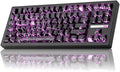 ZORNHER ZH870 Wireless Gaming Mechanical Keyboard,80% Black Custom Creamy Sound Keyboard with Spider Web IMD PC Keycaps,Creamy Sounding Linear Switches,Hot-Swappable,RGB Backlit,2.4GHz/USB-C/BT5.0