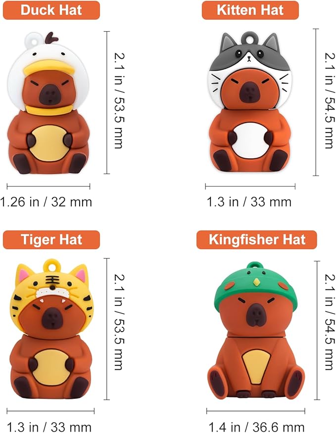 4 * 64GB Cute USB Flash Drive, Doctors Nurses Memory Stick Drive Pendrive Gift for Kids, Teacher, Friends