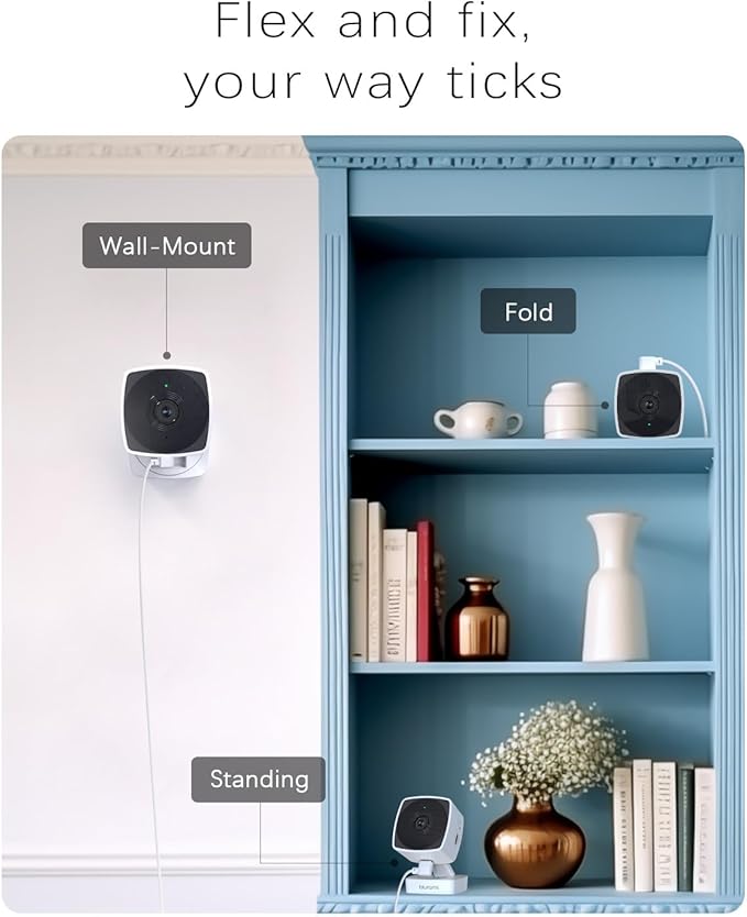 blurams 2.4G/5G Cameras for Home Security, 2K Pet Camera Indoor with Phone App, Window Security Camera w/Motion Detection, 2-Way Talk, IR Night Vision