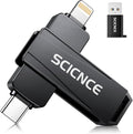 256GB Phone Flash Drive Photo Stick, USB Memory Stick for Photo Video Backup & Storage, No APP Required, Compatible with iPhone iPad Android PC, Space Gray
