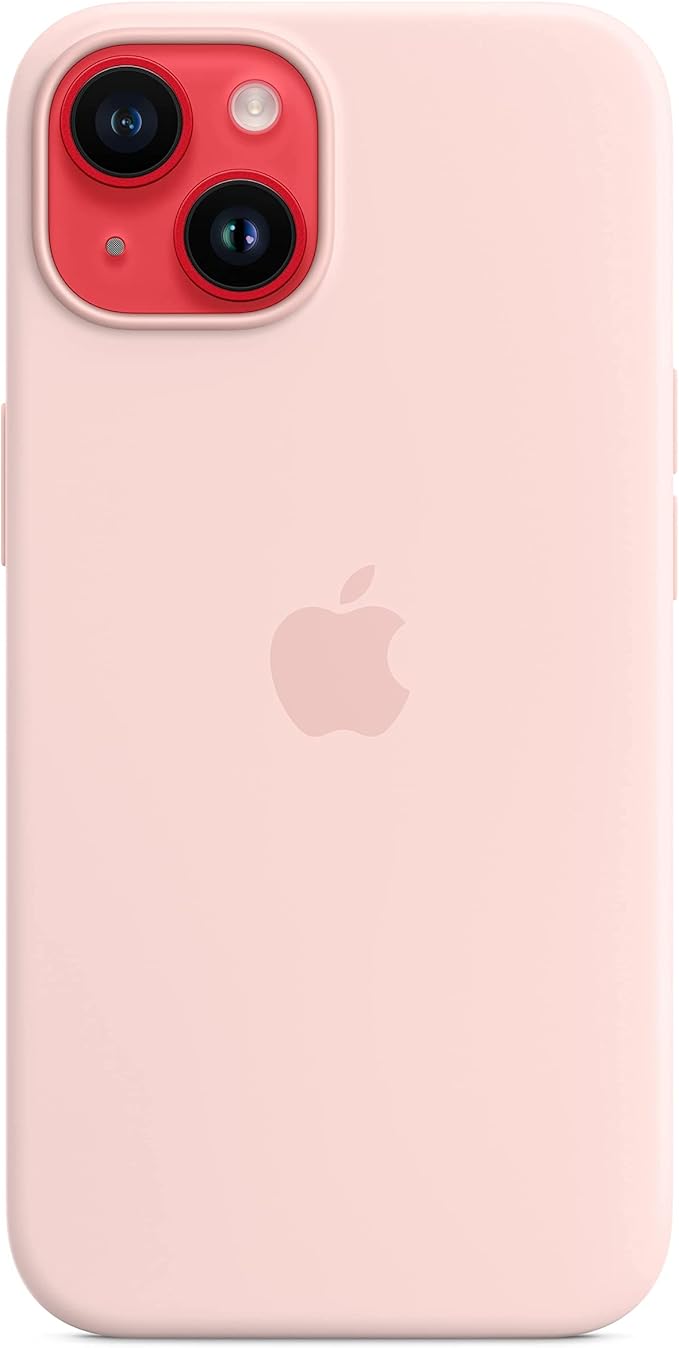 Apple iPhone 14 Silicone Case with MagSafe - Chalk Pink