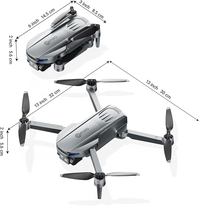 Contixo F28A Premium Drone With 4K Camera, Two-axis Gimbal, 23 Mins Flight Time, 110° Wide-angle, Follow Me, Auto Return, 1000m Control Range, GPS Professional Drones For Adults, Beginner, Teenager
