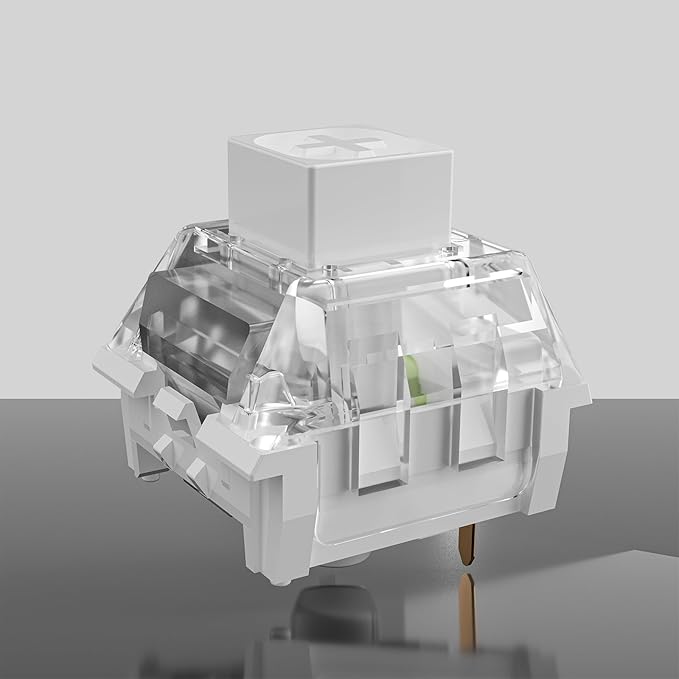 Kailh Box White Pro Switch - Clicky Mechanical Switches, Dustproof and Waterproof, 50gf Force, 80M Keystrokes, for Gaming & Typing, MX Compatible(36pcs)