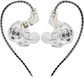 Piluyaa Wired Gaming Headphones IEM Earphones with 1DD，QKZ ENZO in Ear Monitor, HiFi Detachable Cable Earbuds, Bass Sound with New 11mm Dynamic Driver for Video Music Gaming (White)