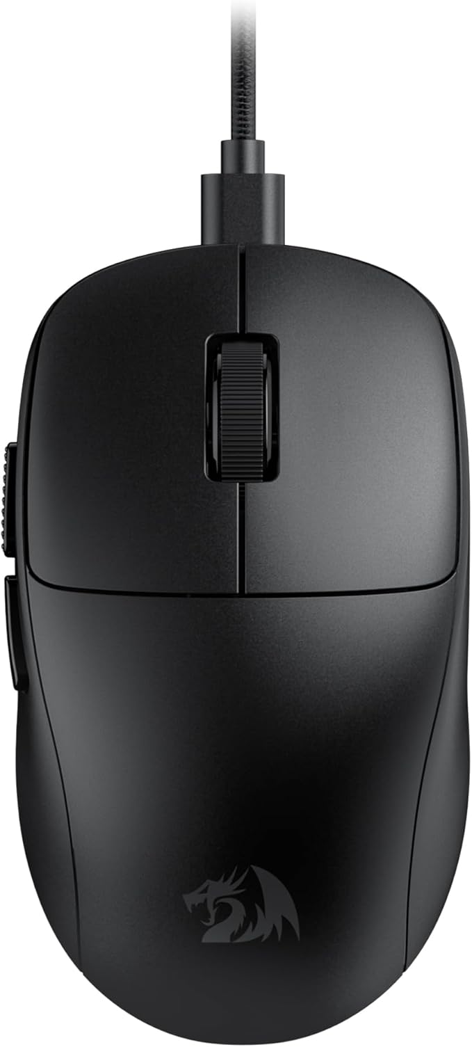 Redragon M817 Wired Gaming Mouse, 24000 DPI Optical Mice with 5 Programmable Buttons & Ergonomic Design, 37G Ultra Lightweight, Software Supports DIY Keybinds, Black