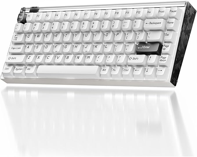 MelGeek MADE84 Ultra+ Wired Gaming Keyboard, Magnetic Keyboard with Hall Effect, 75% Compact Rapid Trigger, Hot-Swappable, RGB Snap Tap & Adjustable Actuation, Online HIVE Custom, Aluminum Case-Black