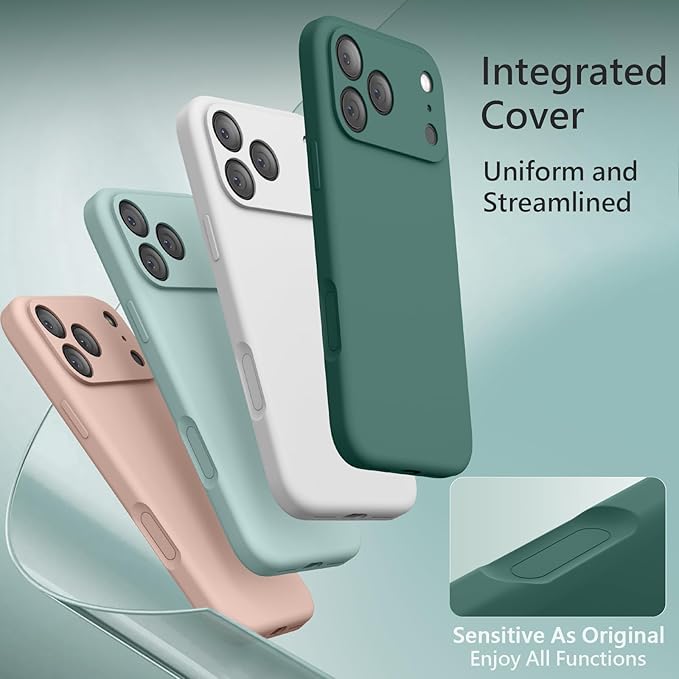 FireNova Magnetic for iPhone 17 Pro Max Case, Compatible with MagSafe, [Integrated Silicone Camera Control Button] [Camera Protection] Anti-Scratch Microfiber Lining Phone Case, 6.9", Midnight Green