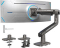 HUANUO TitanLift Heavy Duty Monitor Arm for Screens up to 49", Holds 44 lbs, Aluminum Ultrawide Screen Monitor Mount, Fully Adjustable Single Gaming Desk Mount with Dual C-Clamp, Max VESA 100x100mm