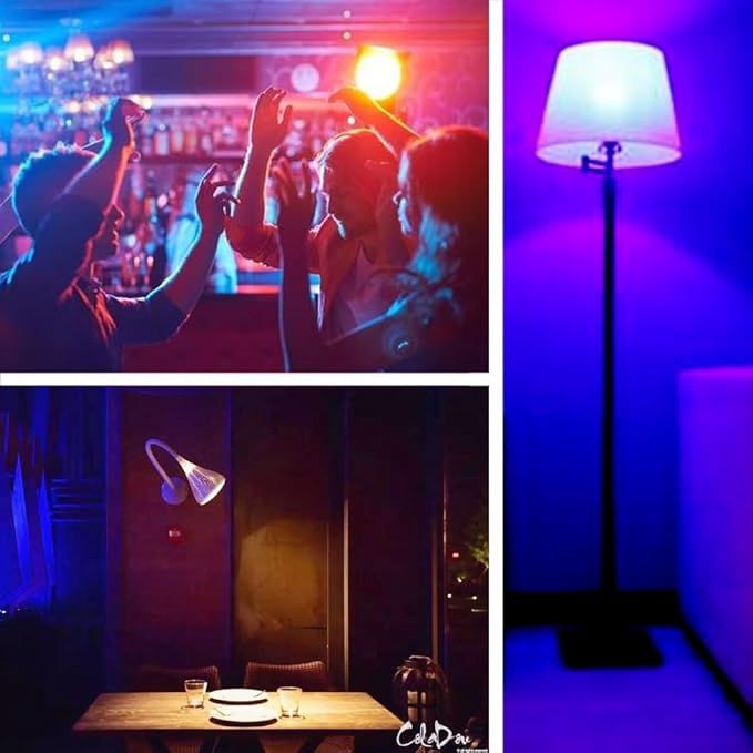 RGBCW LED Bulb with a 2.4GHz Remote Control, A60 12W 1000lm Color Changing Smart Light Bulb for Lamp, Bedroom, Mood Soothing,100W Equivalent,Dimmable 1% to 100% 3000-6500K,1 Bulb & Remote