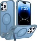 Magnetic Compatible with iPhone 14 Pro Max Case, [Built-in Invisible Kickstand][Compatible with MagSafe] [Military Grade Shockproof] Slim Translucent Matte Phone Case for iPhone 14 Pro Max 6.7"