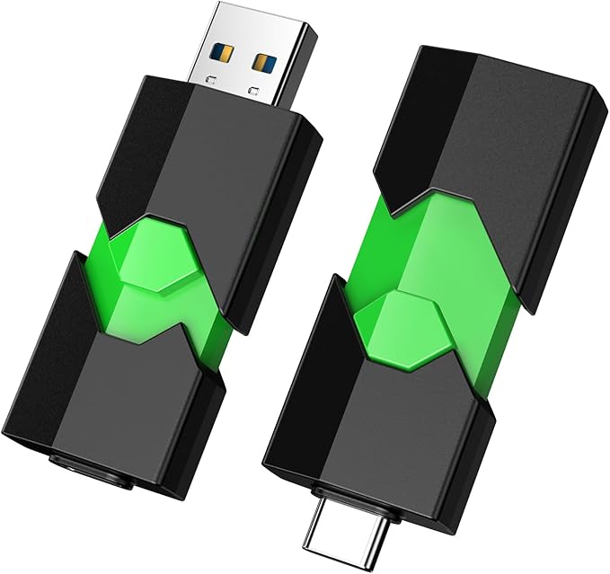 K&ZZ 1 Pack USB C Flash Drive 64G Dual USB Drive Memory Stick USB 3.0 Type-C USB-A Thumb Drive Photo Stick for Phone/Laptop/Computer/Pad