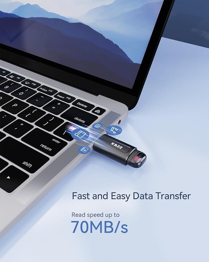 K&ZZ 32GB USB Drive 2 Pack Flash Drive Plug and Play USB 2.0 Memory Stick Thumb Drive Portable USB Data Storage Jump Drive