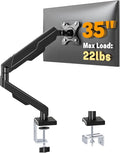 5Rcom Single Monitor Arm for 13 to 35 Inch Screens, Fully Adjustable Heavy Duty Monitor Mount Holds up to 22 lbs, Fast Install Computer Monitor Stand withCable Management Design, Black