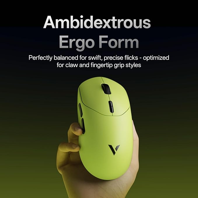 Rapoo VT2 Wireless Gaming Mouse, True 8K Wireless Polling Rate, 53g Lightweight, Up to 750 Hr Battery, Nordic nRF54L15 MCU, 100-Million Mechanical Switch, 10 Programmable Buttons, Macro Enabled
