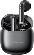 True Wireless Earbuds Bluetooth 5.3 with Microphone for Working Out Noise Canceling Blue Tooth Ear Buds Deep Bass TWS Wireless Earphones with Charging Case in Ear Headphone for iPhone Android Black