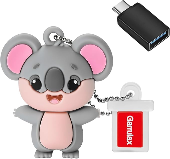 USB Flash Drives, 16GB/32GB/64GB/128GB Silicone USB2.0 High Speed Thumb Memory Stick Pen Date Storage Pendrive U Disk (Cute Koala, 32GB)