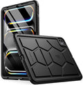 Poetic TurtleSkin Case for iPad Pro 11 Inch (M5) 2025/ (M4) 2024, Heavy Duty Shockproof Rugged Kids Friendly Drop Protection Silicone Cover Case, Black