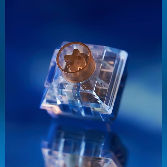 DRAOZA Kailh Deep Sea Silent Pro Whale Switch, Tactile Silent Switch, 45gf 60gf Tactile Force, Pre Lubed, Dustproof/Waterproof, 100M Life, 3-Pin for Hot Swap Mechanical Keyboard （Silent Whale 72pcs）