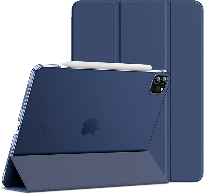 JETech Case for iPad Pro 11 Inch, 2022/2021/2020 Model, Slim Stand Hard Back Shell Smart Cover with Auto Wake/Sleep (Navy)