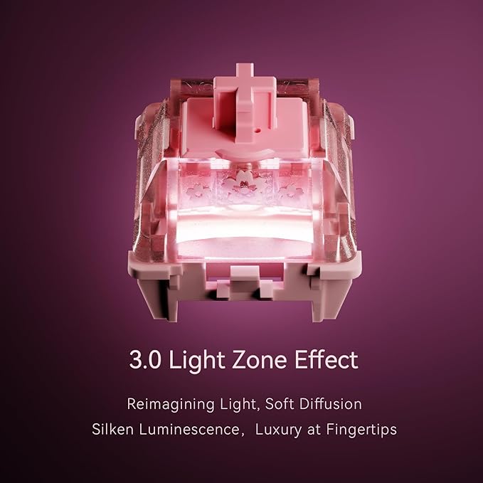 GATERON x Sikakeyb Sakura TKL Magnetic Gaming Keyboard, Adjustable Actuation-Compatible with GH60-60% 61 Keys-Esports RGB PBT Keycaps USB-C Collab Limited Edition Set (Sakura Magnetic Switches 90pcs)