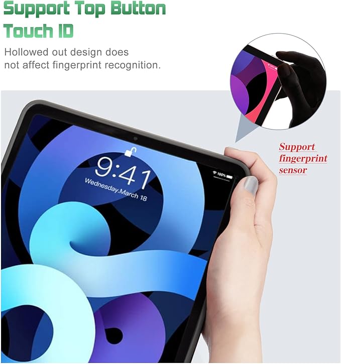 for iPad (A16) 11Th/10Th Generation Case 2025/2022, for iPad Case 11Th/10Th Generation, 10Th/11Th Gen iPadCase Cover Pencil Holder/Hand Strap/Pocket/Adjustable Stand, Halloween Skull