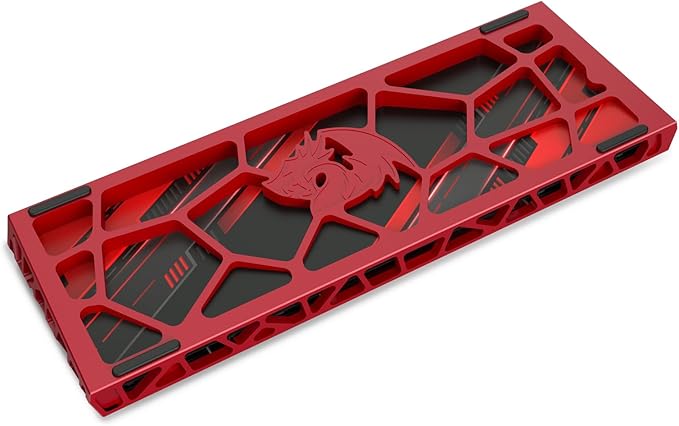 Redragon K753 HE Rapid Trigger Gaming Keyboard, 60% 61 Keys Wired Mechanical Keyboard w/Hype-Red Hollowed-Out Aluminum Base, Next-Gen UltraMag 100% POM Silky Rappid Trigger Magnetic Switch