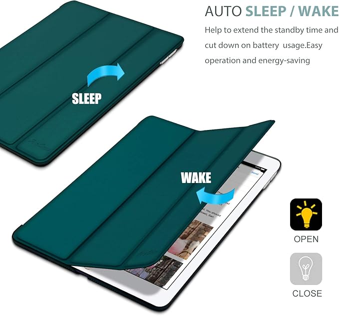 ProCase Smart Case for 10.5” iPad Air 3rd Generation 2019 / iPad Pro 2017, Slim Stand Cover with Translucent Frosted Back for iPad Air 3 -Emerald