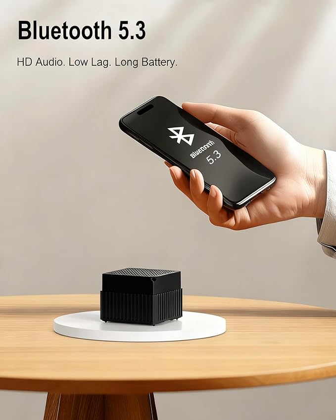 Portable Bluetooth Speakers Wireless, IPX6 Waterproof & Dustproof Small Portable Speaker, High Loud Stereo Sound, Built-in Mic, TWS Pairing, with Storage Box, Easy for Carry/Outdoor/Travel (Black)
