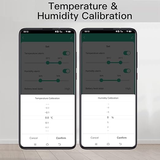 WiFi Thermometer Hygrometer: Smart Temperature Humidity Sensor with App Notification Alert, Data Storage Export, Calibrated Indoor Temperature Monitor, for Room Greenhouse Wine Cellar (1-Pack White)