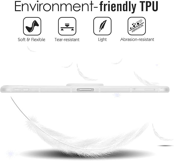 Slim Case for iPad Air 11-inch M4/M3/M2 (2026/2025/2024), Built-in Kickstand Non-Slip Shockproof Rugged Protective for Women Men, Clear
