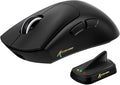 MAMBASNAKE ATTACKSHARK V8 Wireless Ultralight Gaming Mouse with 8K Polling,42000 DPI,Nordic 54L15 MCU Chip,PixArt 3950 Max Sensor-Wired/BT/2.4Ghz,400Hrs Long Battery,Programmable for PC Mac FPS(Black)