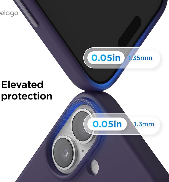 elago for iPhone 17 Case, Premium Magnetic Silicone Case, Compatible with MagSafe, Liquid Silicone Material, Protective Cover, Shockproof, Slim Phone, 6.3 inch (Deep Purple)