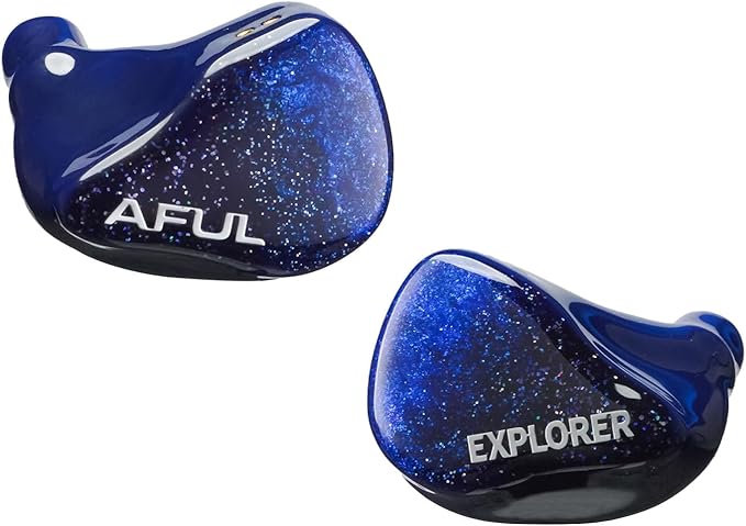 HiFiGo AFUL Explorer Hybrid in-Ear Monitors, 1DD+2BA IEM Earphone with 1 Dynamic Driver + 2 Balanced Armatures for Deep Bass and Wide Frequency Response Range (4.4mm)
