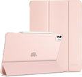 ProCase for iPad Pro 13 Inch Case M5 2025/ M4 2024, Smart Cover iPad Pro M5 M4 Case 13 Inch, Slim Stand Translucent Hard Shell Back, Supports Touch ID, Auto Wake/Sleep -Lightpink