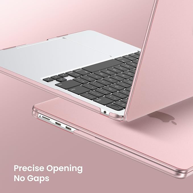 EooCoo Case Compatible with MacBook Air 13 inch M5 2026-2022 M4 M3 M2 A3449 A3240 A3113 A2681, Matte Hard Shell Scratch Resistant Protective Cover Compatible for MacBook Air 13.6 inch Case, Matte Pink