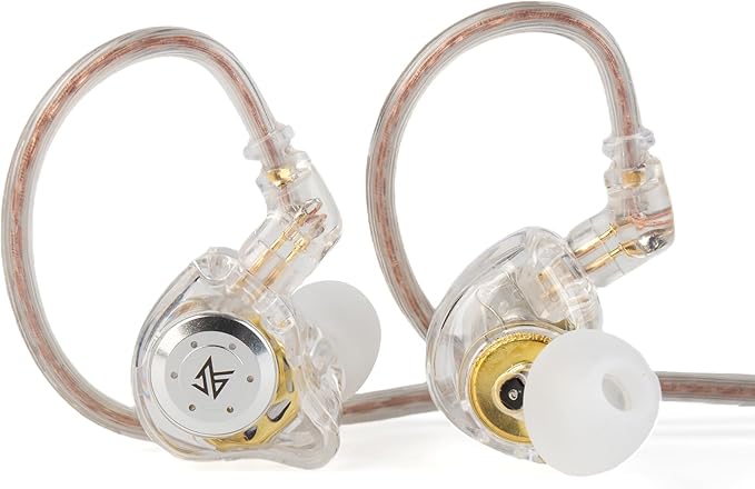 KZ EDX PRO Gaming Earbuds, IEM Earphones Headphone with 1DD, IEM for Gaming, HiFi Deep Bass in Ear Monitors with New 10mm Dynamic Driver Detachable Cable for Video Music Church (White, with mic)