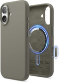 elago for iPhone 17 Case, Premium Magnetic Silicone Case, Compatible with MagSafe, Liquid Silicone Material, Protective Cover, Shockproof, Slim Phone, 6.3 inch (Medium Grey)