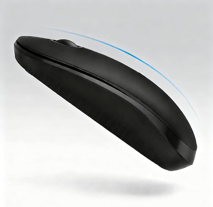 Unipows Wireless Mouse - 2.4G Slim Portable Computer Mouse with Nano Receiver, Less Noise Mobile Optical Mice for Notebook, PC, Laptop, Computer, Mac (Black)