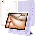 Case for iPad Air 11" M4/M3/M2 2026/2025/2024, iPad Air 10.9" 5th/4th 2022/2020, iPad Pro 11" 4th/3rd/2nd 2022/2021/2020 with Pencil Holder, Vertical Stand, Detachable Magnetic, Lilac+White