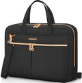 Ferkurn Laptop Bag Case Women Men Computer Bag Compatible with MacBook/HP/LG/Dell, Shoulder Strap Slim Carrying Messenger Briefcase, Black, 14 Inch