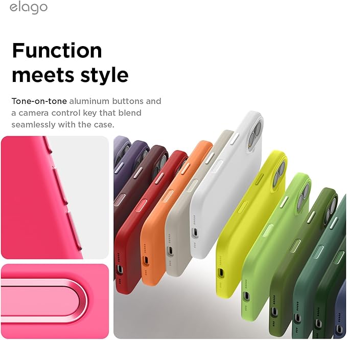 elago for iPhone 17 Case, Premium Magnetic Silicone Case, Compatible with MagSafe, Liquid Silicone Material, Protective Cover, Shockproof, Slim Phone, 6.3 inch (Ice Red)