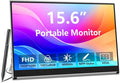 Portable Monitor Touchscreen, 15.6 Inch 1080P External Monitor with MPP Stylus Included, IPS, FHD, 100% sRGB, 400 Nits, Built-in Stand, USB-C/HDMI/Mini DP for Laptop, PC, Mac, Surface, Console