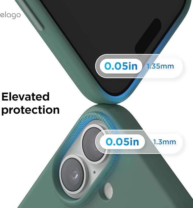 elago for iPhone 17 Case, Premium Magnetic Silicone Case, Compatible with MagSafe, Liquid Silicone Material, Protective Cover, Shockproof, Slim Phone, 6.3 inch (Midnight Green)