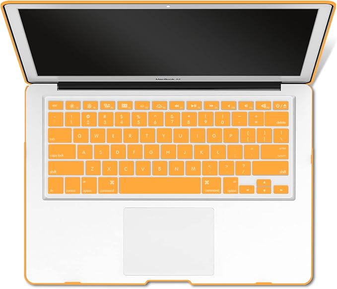IBENZER Compatible with Old Version MacBook Air 13 Inch Case (2010-2017 Release). Models: A1466 / A1369, Plastic Hard Shell Case with Keyboard Cover for Mac Air 13, Marigold, A13MAGD+1