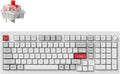 Keychron Q5 Pro QMK/VIA Wireless Custom Mechanical Keyboard, Full Aluminum 96% Layout with Programmable Knob, Double-Gasket Design with Hot-swappable K Pro Red Switch for Mac Windows Linux - White