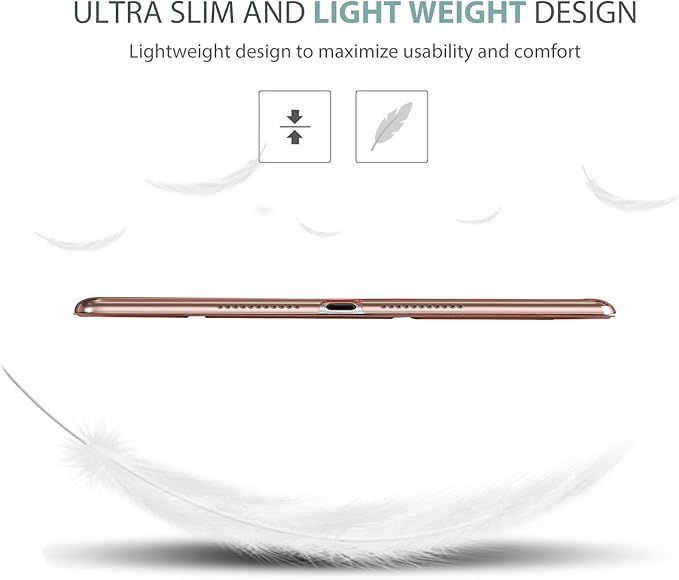 ProCase Smart Case for 10.5” iPad Air 3rd Generation 2019 / iPad Pro 2017, Slim Stand Cover with Translucent Frosted Back for iPad Air 3 -Rosegold