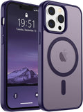SUPFINE Magnetic for iPhone 12 Pro Max Case (Compatible with MagSafe) (Military Grade Drop Protection) Translucent Matte Shockproof with Anti-Fingerprint Phone Cover,Dark Purple