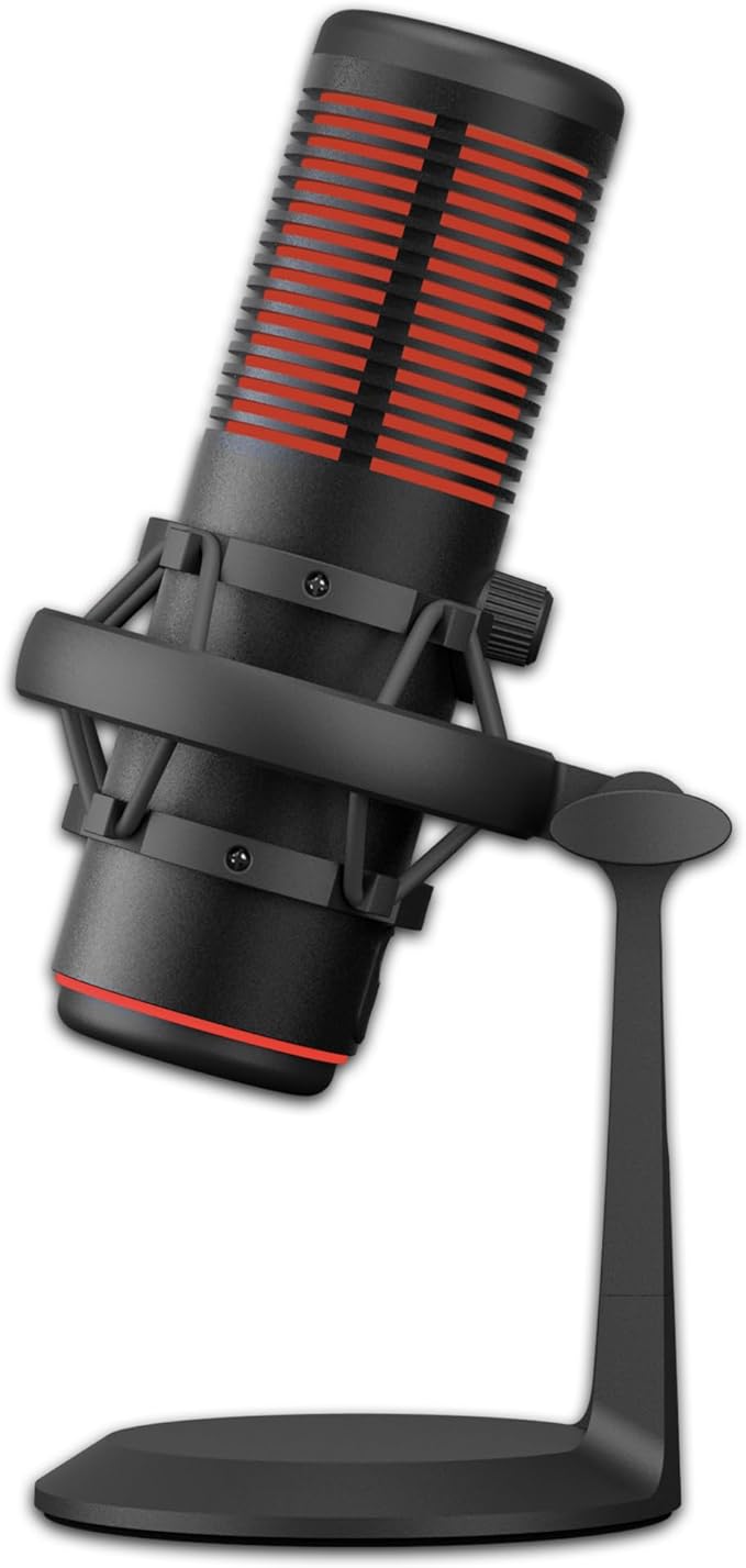 MANHATTAN RGB USB Gaming Mic, Noise Cancelling Condenser Microphone for PC, PS4, PS5 and Mac, Anti-Vibration Shock Mount, Gaming, Streaming, Podcasts, Twitch, YouTube, Discord - 102674