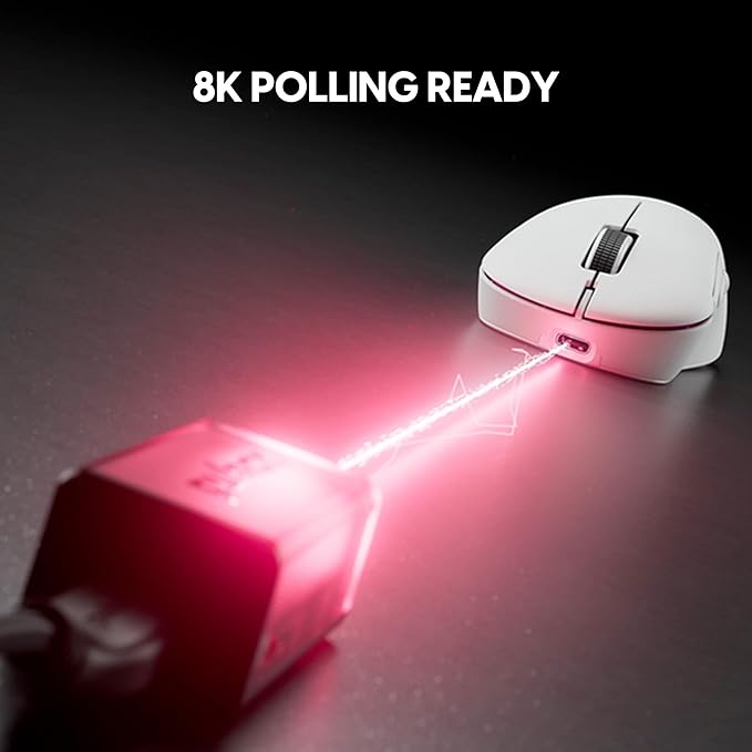 Pulsar Gaming Gears ZywOo The Chosen Mouse Wireless Gaming Mouse, Ultra Lightweight 2.08 oz (59g), Optical Switch, 32000 DPI, 750 IPS, XS-1 Sensor, 8k Compatible (Medium, White)